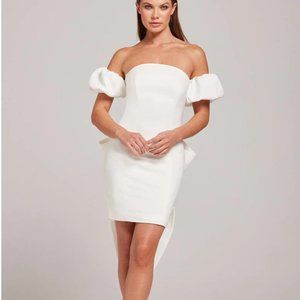 Nadine Merabi EMILIEE WHITE DRESS (with bow and box)